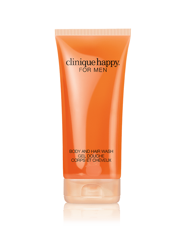 Clinique Happy for Men Body and Hair Wash, Gel douche moussant pour le corps à usage quotidien légèrement parfumé. Peut également s&#039;utiliser comme shampooing.