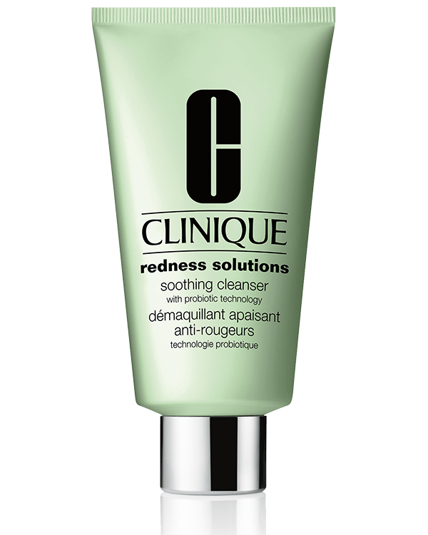Redness Solutions Soothing Cleanser, Crème nettoyante, dissout le maquillage et les impuretés sans dessécher la peau.