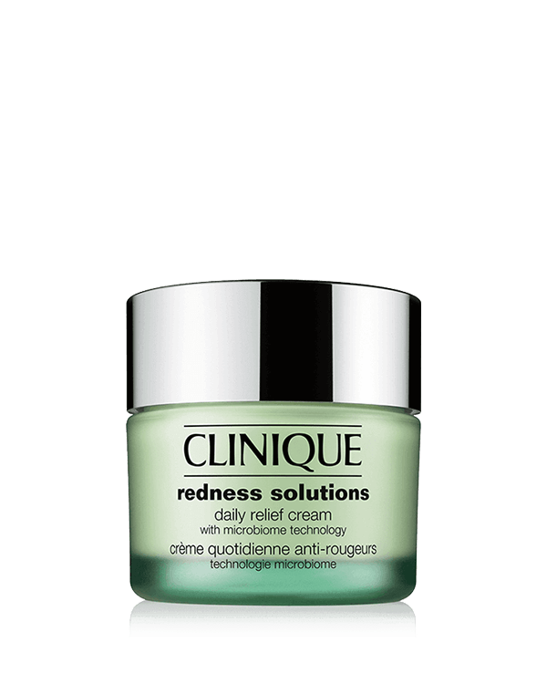Redness Solutions Daily Relief Cream With Probiotic Technology, Crème hydratante non grasse, apaise et réduit les rougeurs visibles.