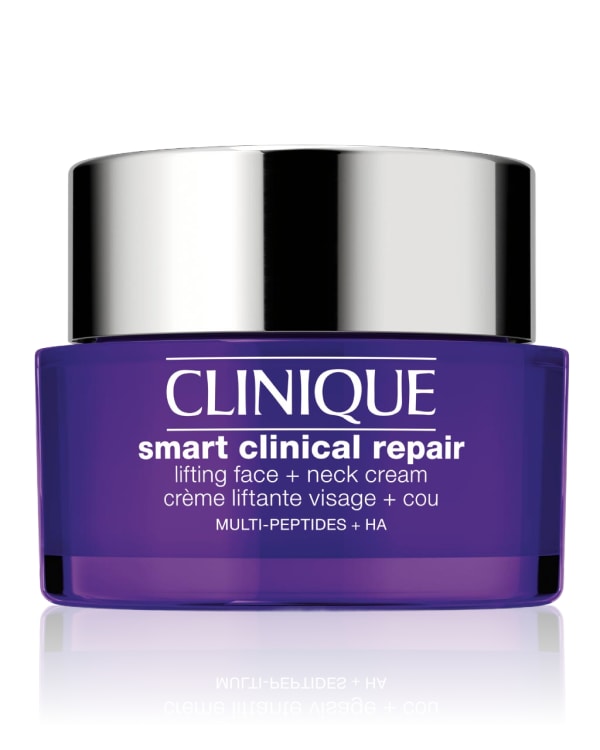 Clinique Smart Clinical Repair™ Lifting Face + Neck Cream, Cette crème puissante pour le visage et le cou lifte et réduit visiblement les rides et les ridules.