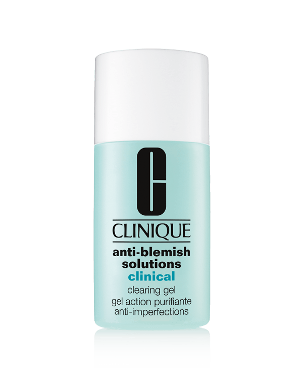 Anti-Blemish Solutions Clinical Clearing Gel, Ce soin traite les imperfections, en combinant les agents exfoliants et anti-imperfections aux agents régulateurs de sébum et anti-irritants.