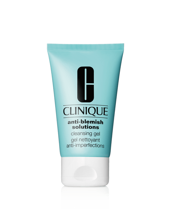 Anti-Blemish Solutions Cleansing Gel, Ce gel moussant nettoyant retire instantanément l&#039;excès de sébum et les impuretés tout en nettoyant les pores en profondeur.